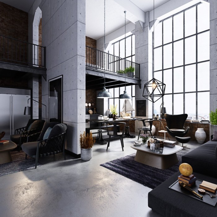 Industrial room living style designing essential guide decor windows contemporary furniture factory ceilings ceiling high