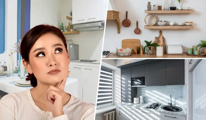 Desain dapur kecil bersih dan rapi