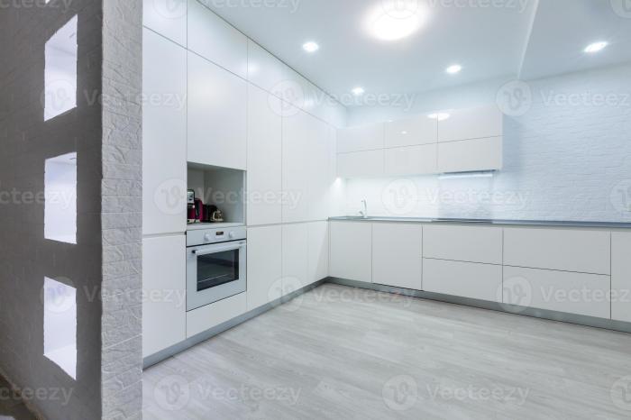 Clean interior kitchen modern white design preview